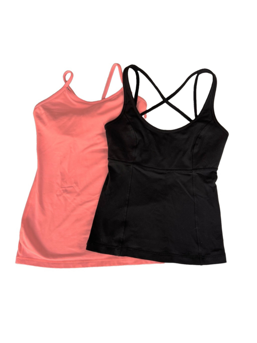 Set of 2 Lululemon Athletic Running Workout Tank Tops Size:4 Build In Bra